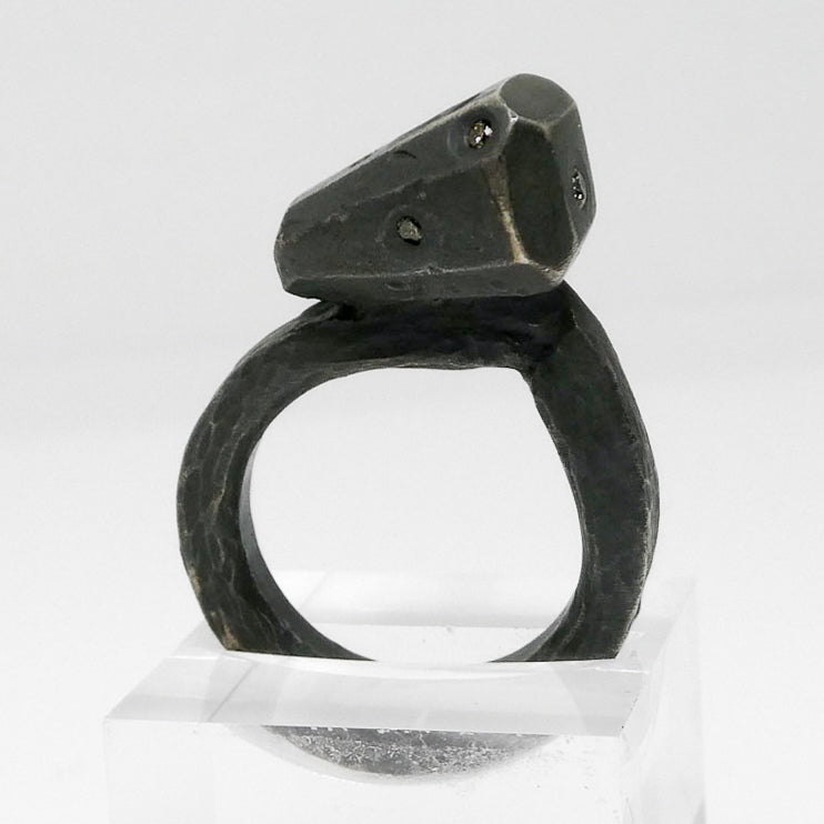 Betty Jager Magenta and Champagne Diamond Ring