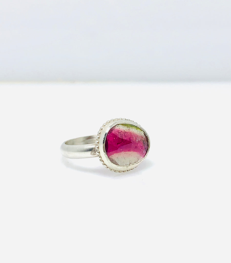 Christine Burnes Watermelon Tourmaline Ring