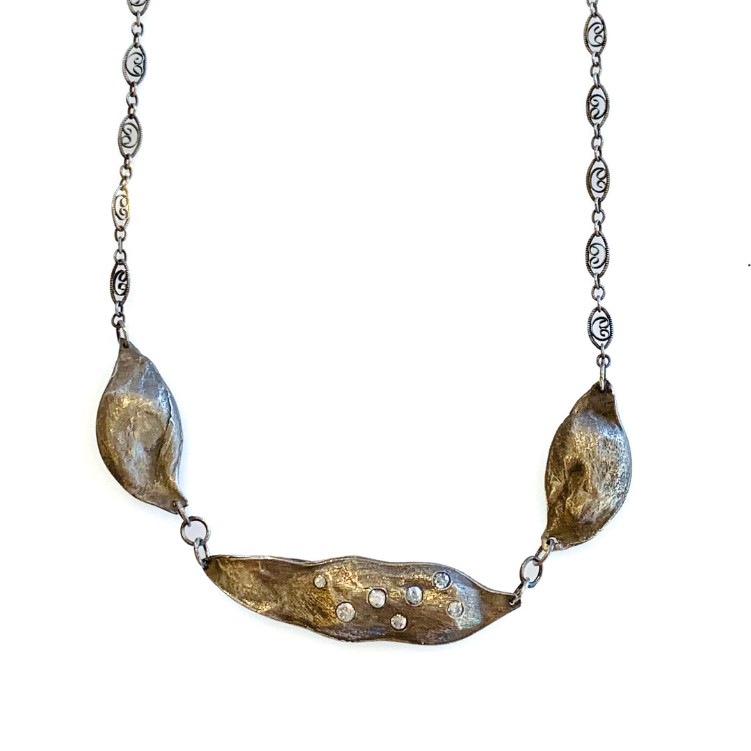 Textured Diamond Necklace