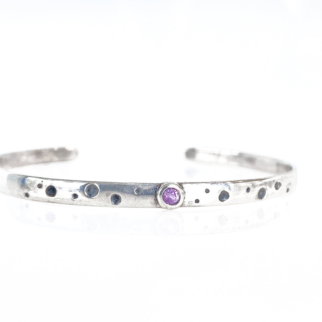 Purple Sapphire Cuff Bracelet