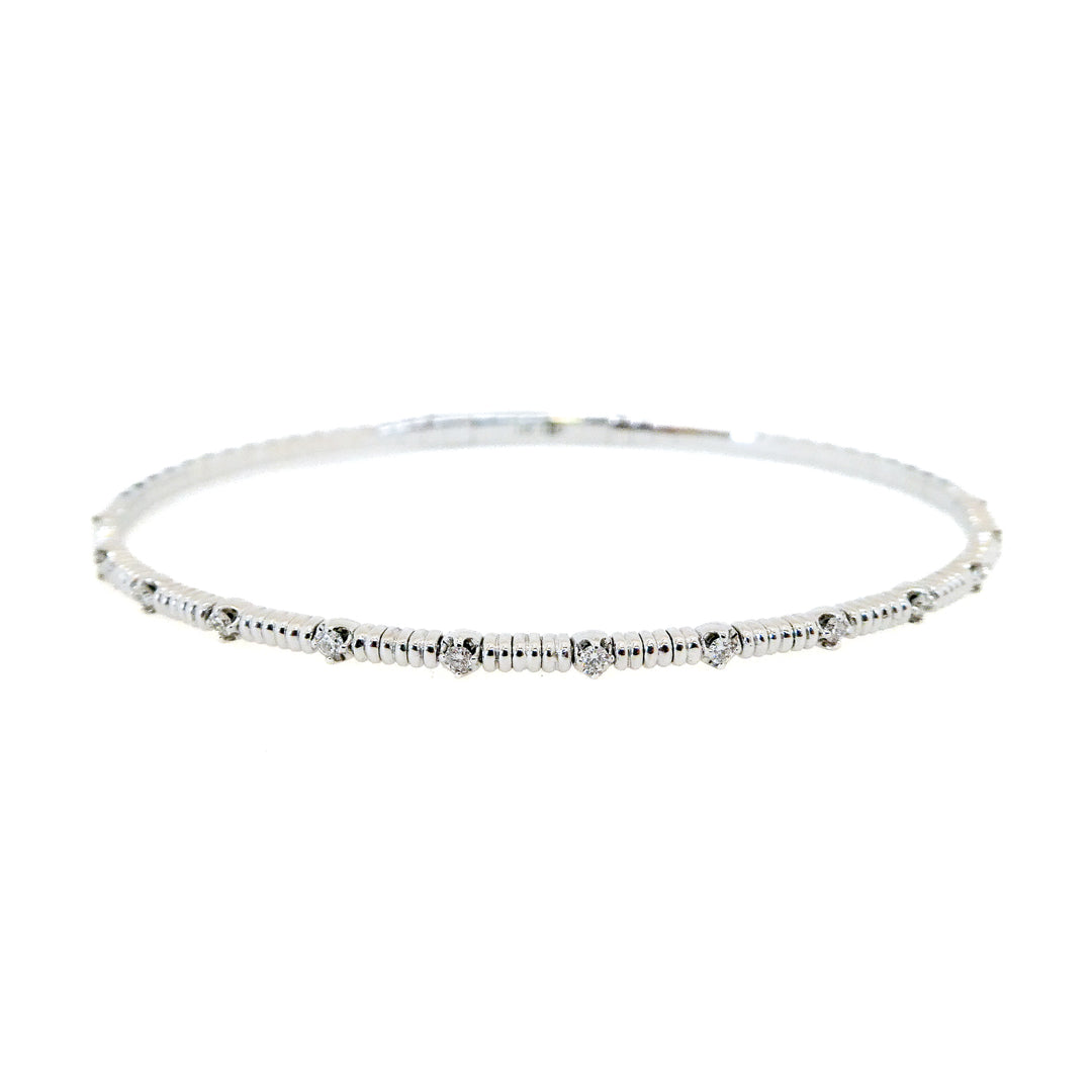 14 Karat White Gold Diamond Accent "Flexi" Bracelet