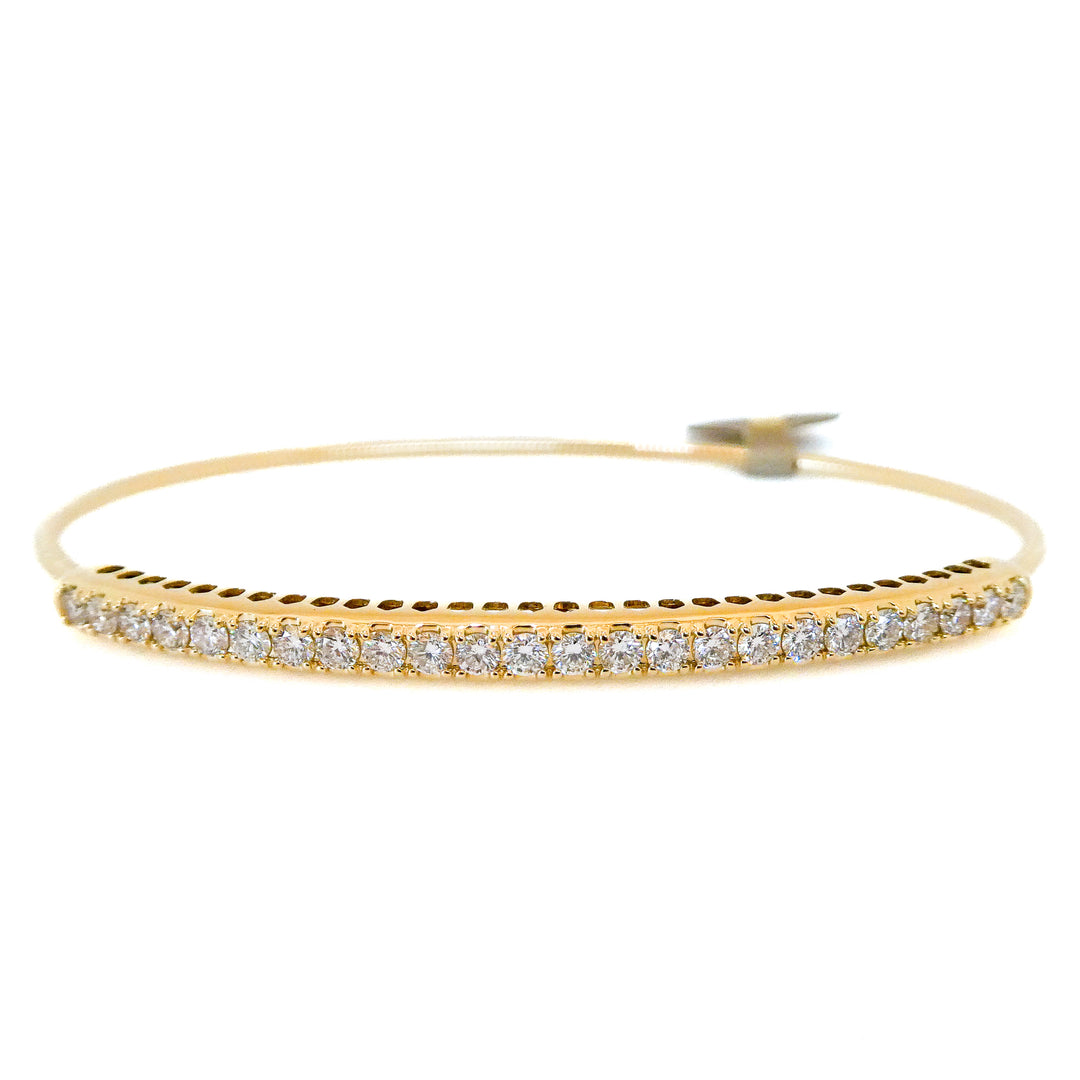 14 Karat Yellow Gold 1 Carat Total Weight Diamond Flexi Bracelet