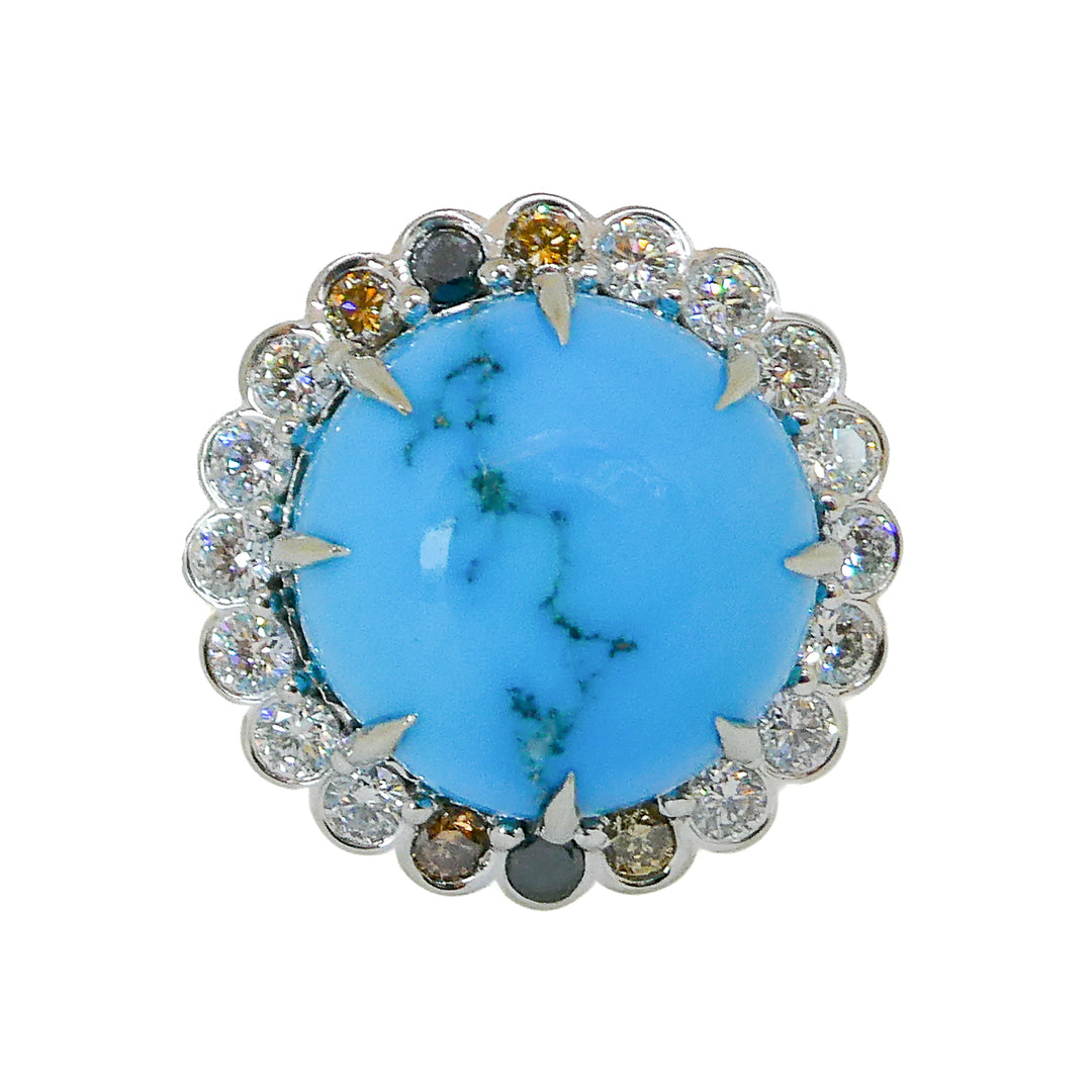 "Mean Queens" Turquoise and Diamond Ring