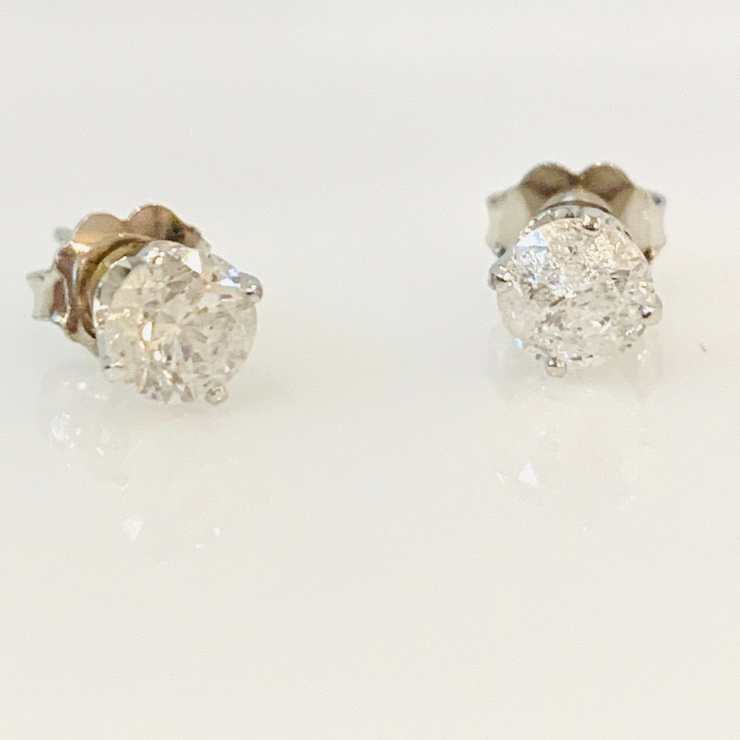 Diamond Solitaire Earrings