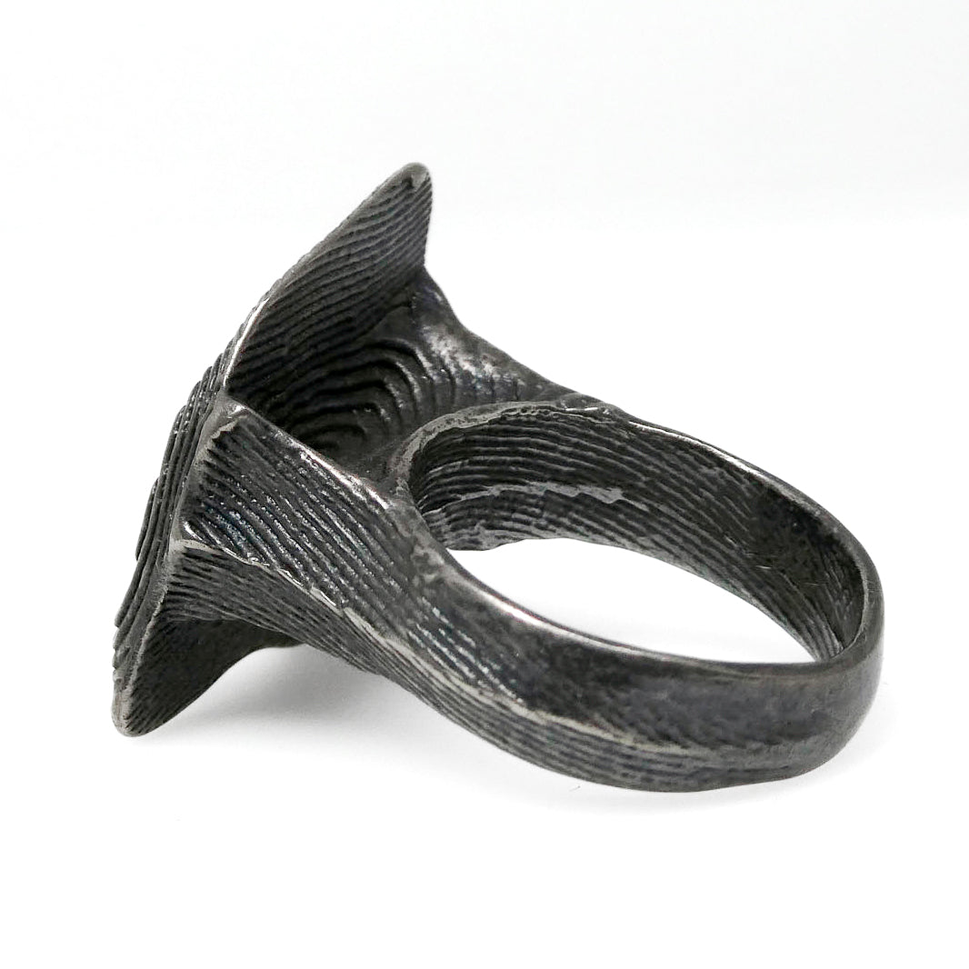 Textured Abstract Aquamarine Ring