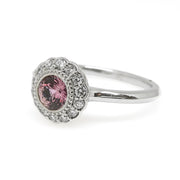 Lotus Ring with Pink Montana Sapphire