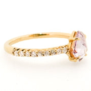 Rock Candy 14 Karat Yellow Gold Pink Sapphire and Diamond Accent Ring
