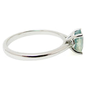 14 Karat White Gold Light Blue Sapphire Ring