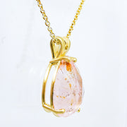 7.64 ct Pear-shaped Morganite Pendant