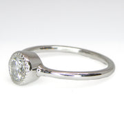 Diamond Solitaire Ring with Milgrain