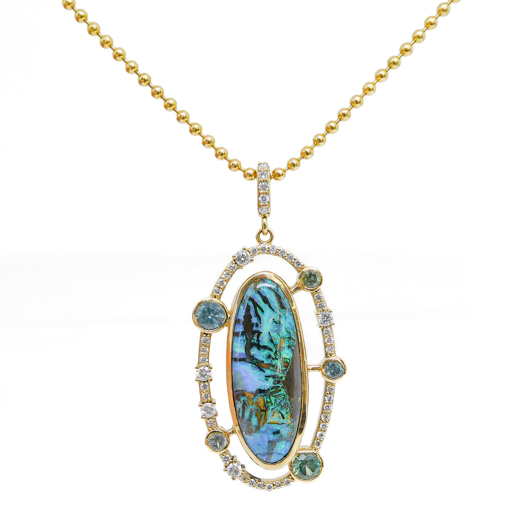 Boulder Opal Galaxy Necklace