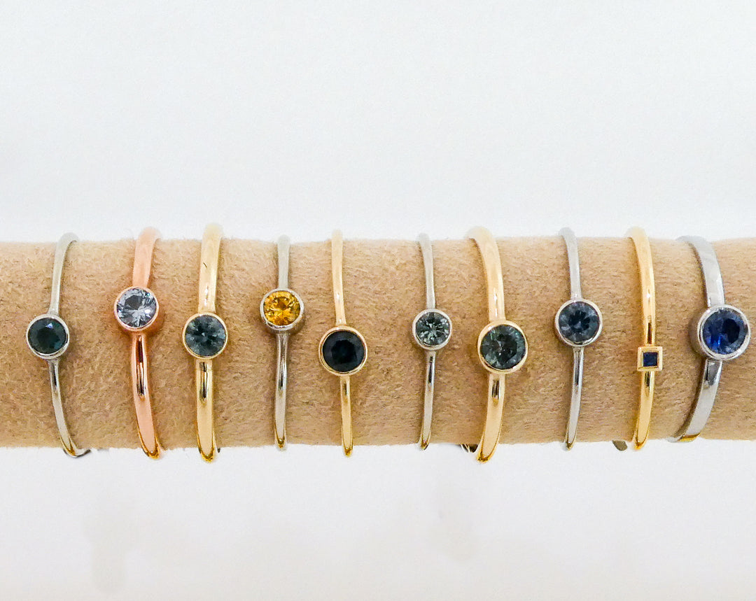 Dainty Sapphire Stackable Rings